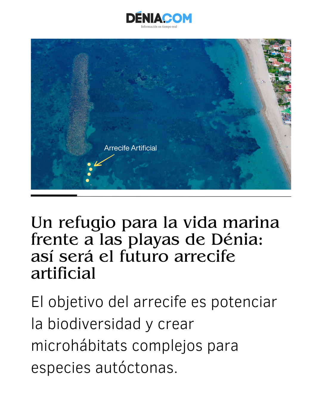 Dénia.com — Un refugio para la vida marina frente a las playas de Dénia